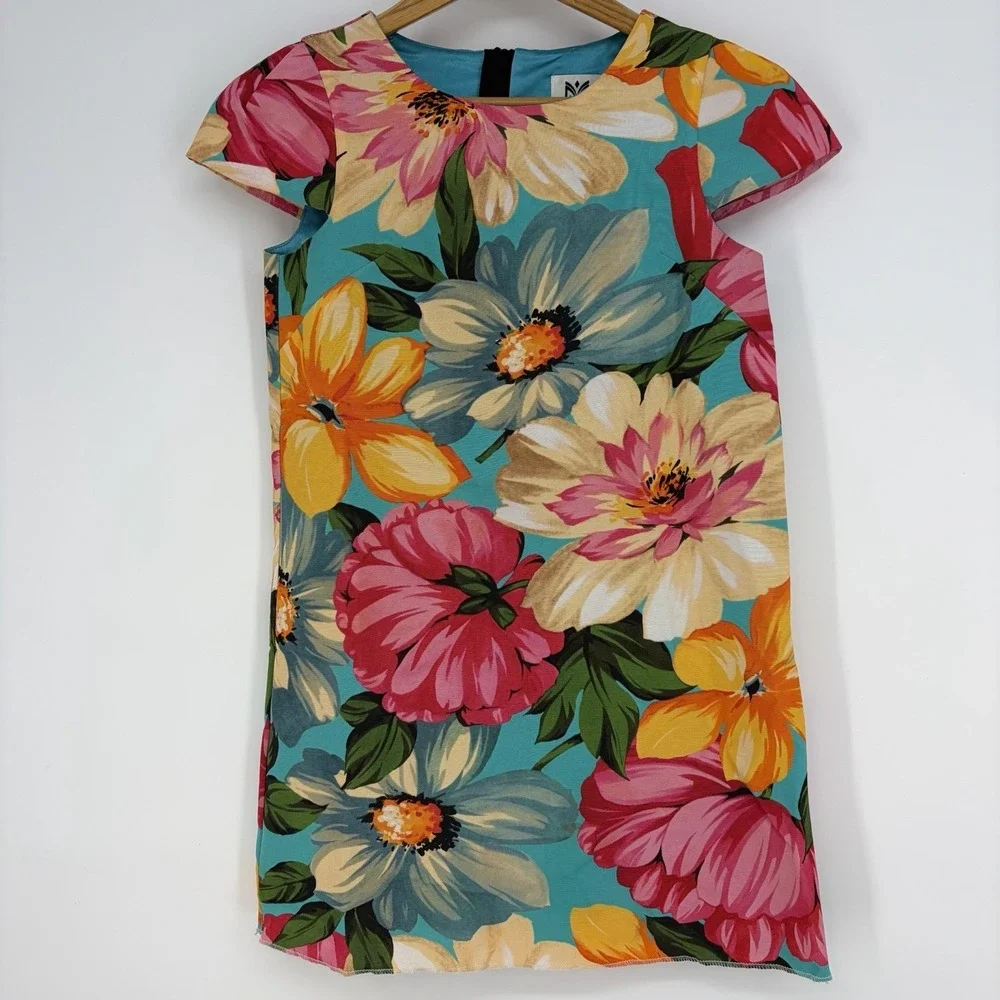 Milly Minis‎ Dress Girls Sz 12 Floral Lined Spring Multicolor Italian Fabric USA